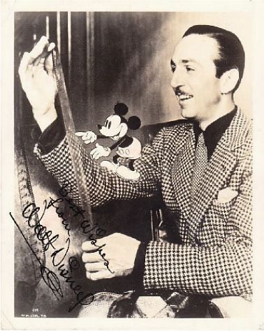 Walt Disney Autograph and Walt Disney Signed Items and Walt Disney ...